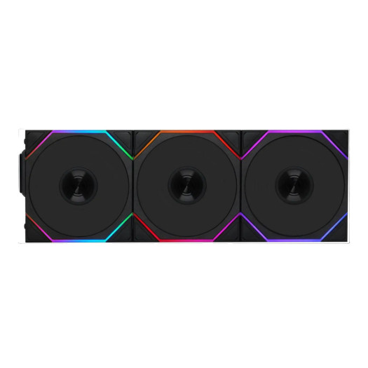 Lian Li UNI Fan TL 120 Wireless - Triple Pack (Reverse Blade) - 2.4 GHz Wireless Controller Included - Infinity Mirror Design - Controller required. - Black (12RTL1W3B)
